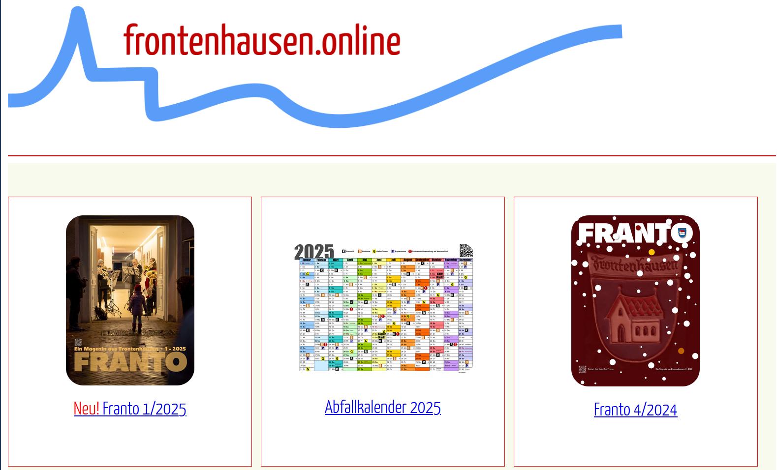 Webseite Frontenhausen Online